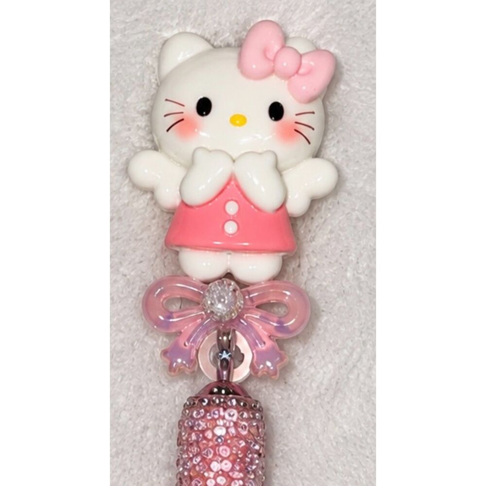 Hello Kitty Pink Rhinestone Bling Ballpoint Pen Kawaii Cute Sanrio